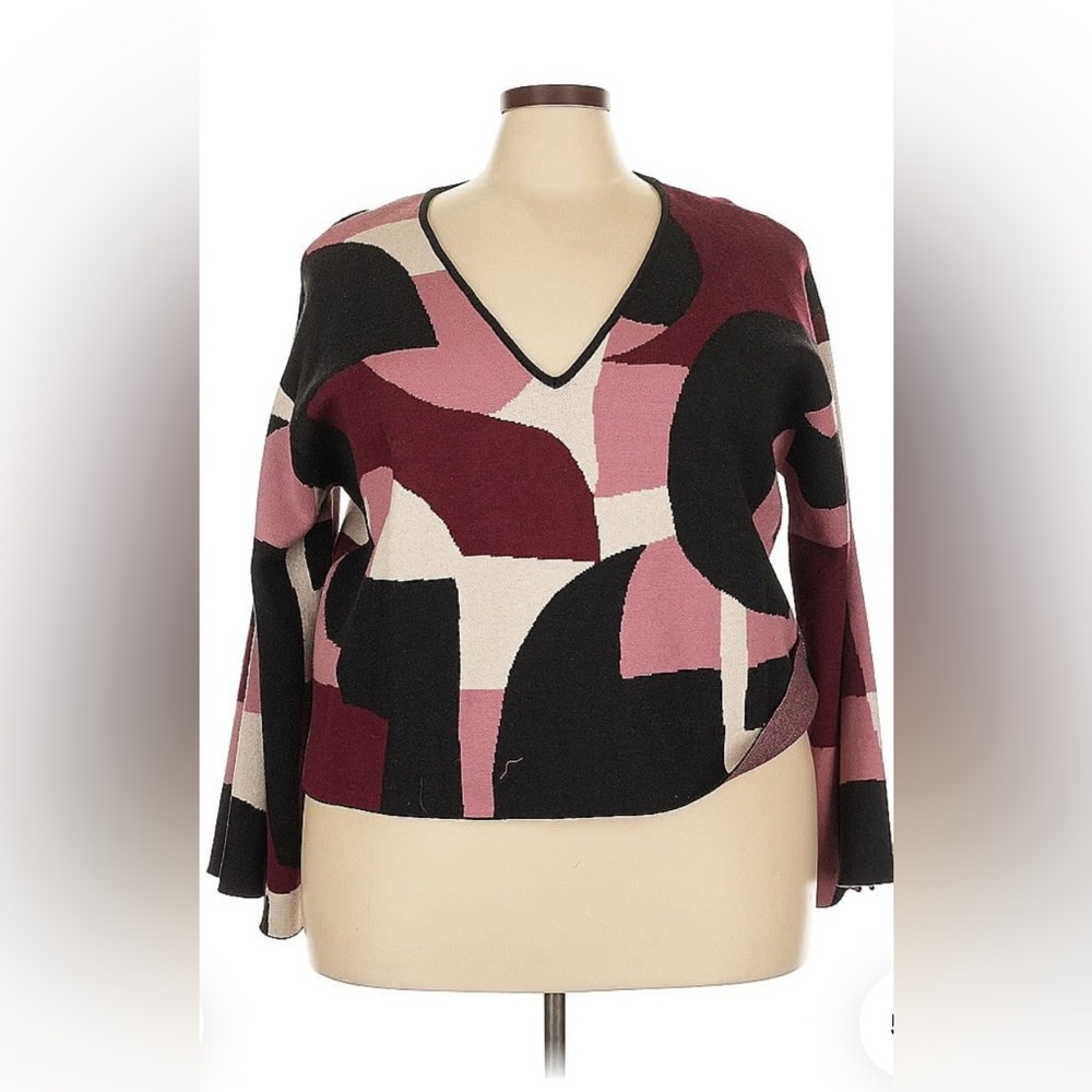 Eloquii Intarsia Sweater Skirt Set 18/20